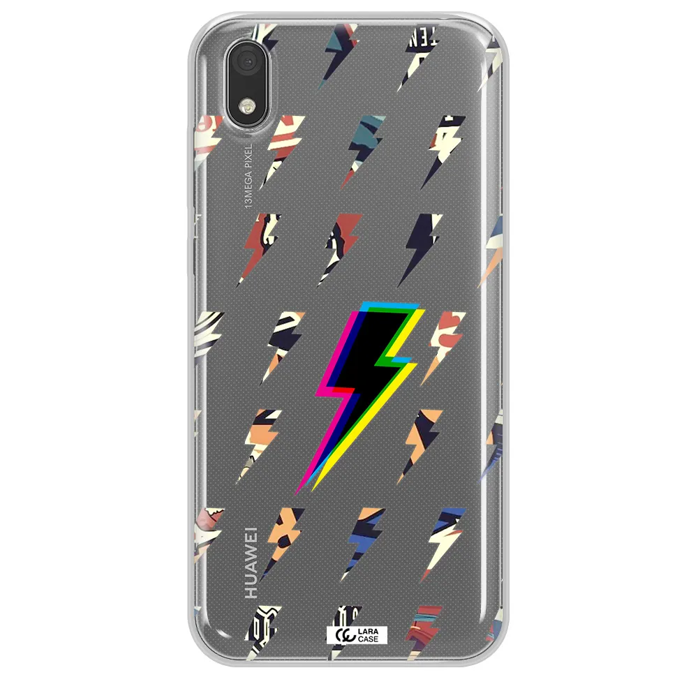 Thunder Glitch Huawei Y5 2019 Clear TPU Case