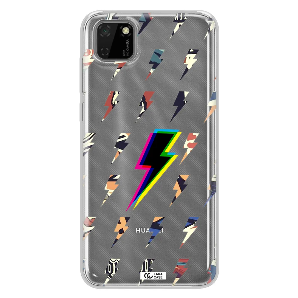 Thunder Glitch Huawei Y5P Clear TPU Case