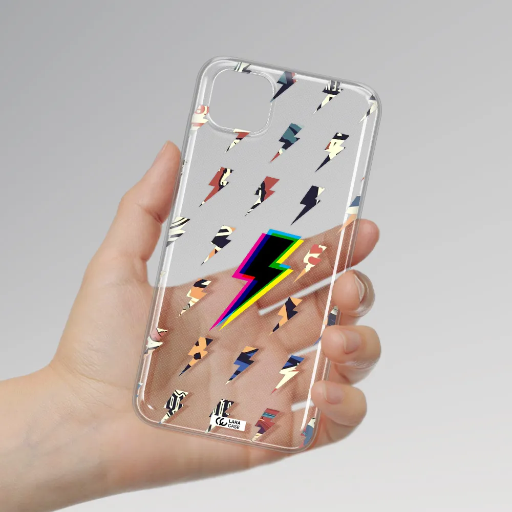 Thunder Glitch Huawei Y5P Clear TPU Case