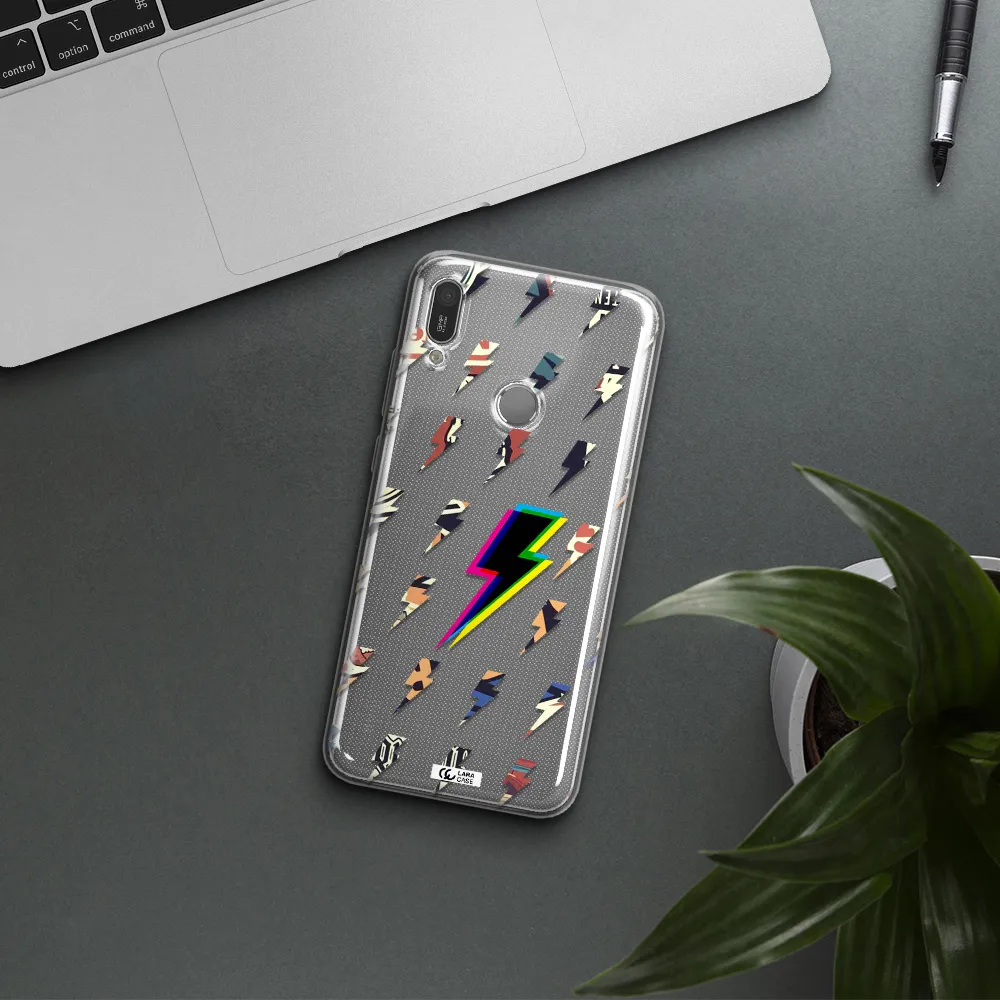 Thunder Glitch Huawei Y6 2019 Clear TPU Case