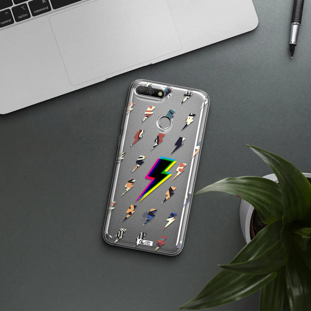 Thunder Glitch Huawei Y6 Prime 2018 Clear TPU Case