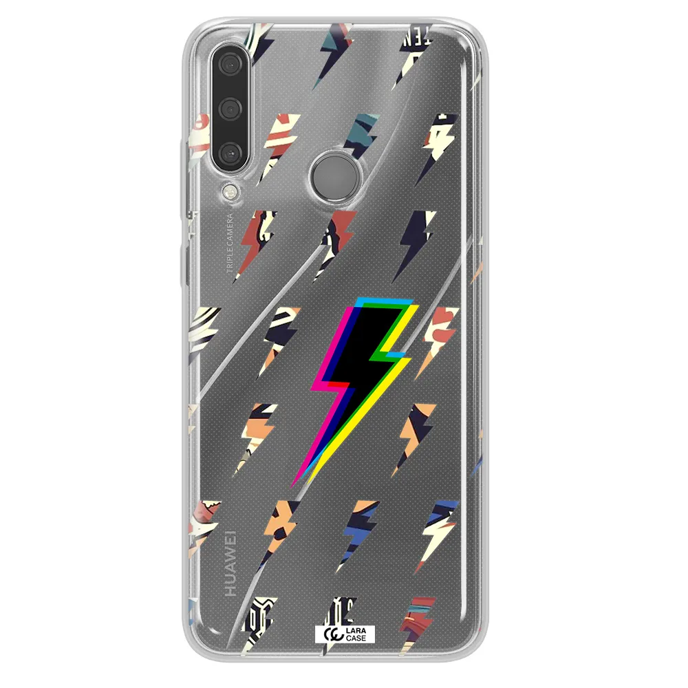 Thunder Glitch Huawei Y6P Clear TPU Case