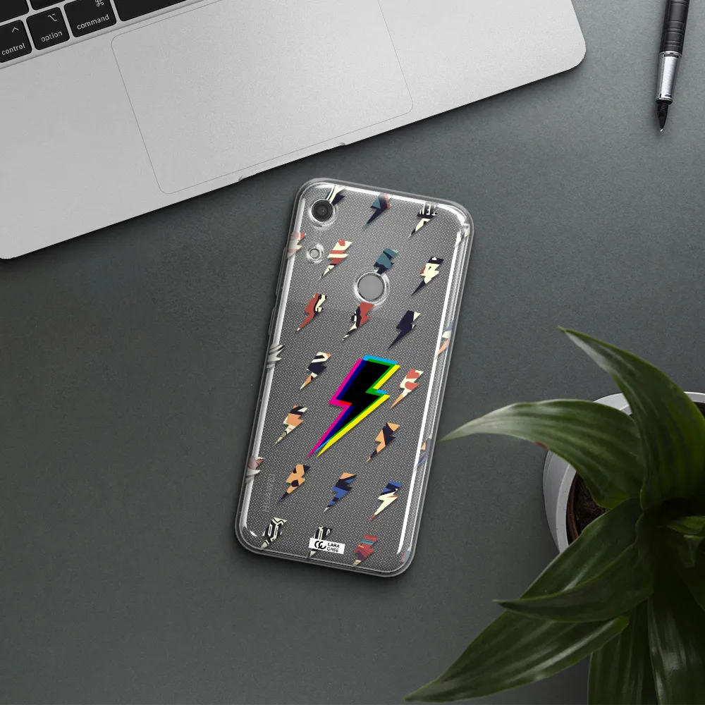 Thunder Glitch Huawei Y6S Clear TPU Case