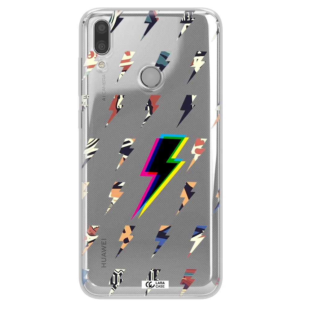 Thunder Glitch Huawei Y9 2019 Clear TPU Case