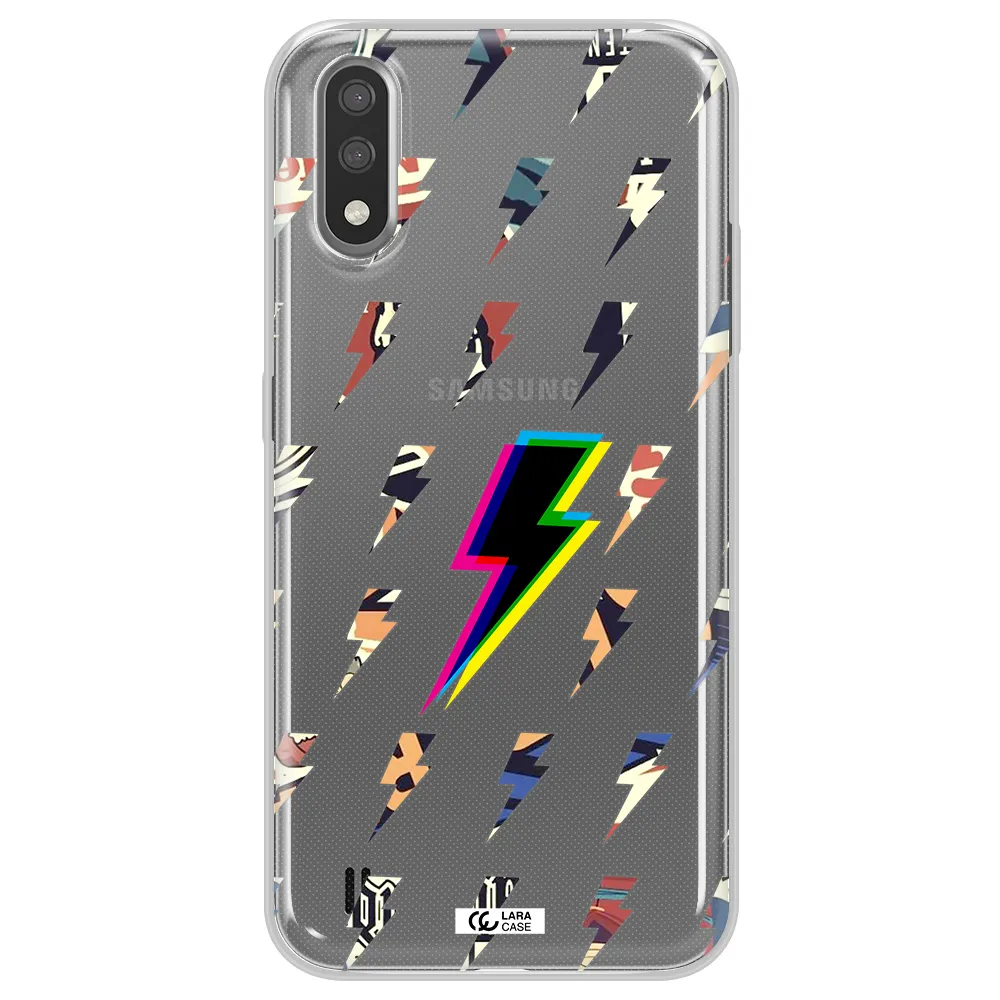 Thunder Glitch Samsung A01 Clear TPU Case