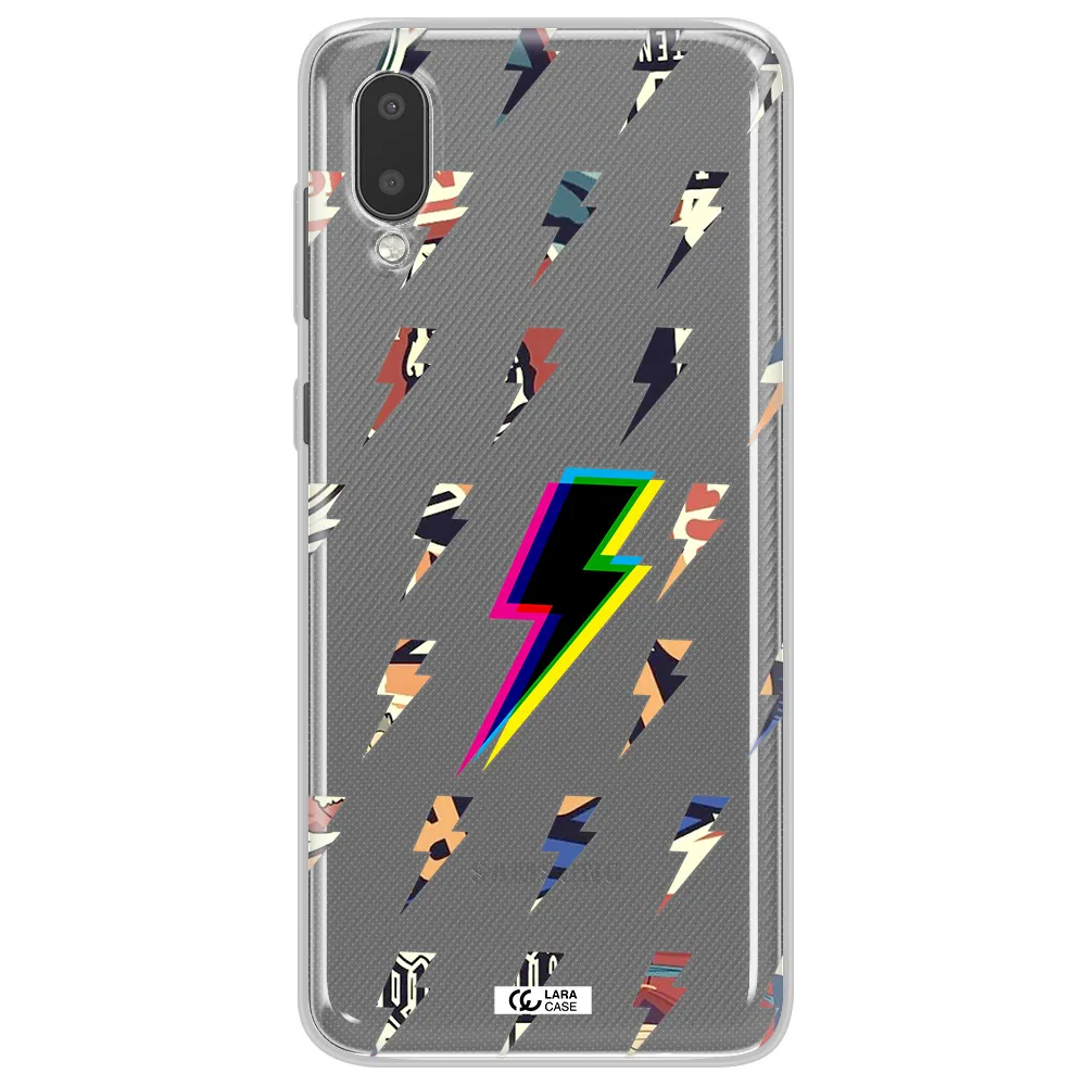 Thunder Glitch Samsung A02 Clear TPU Case