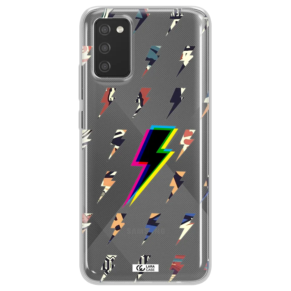 Thunder Glitch Samsung A02S Clear TPU Case