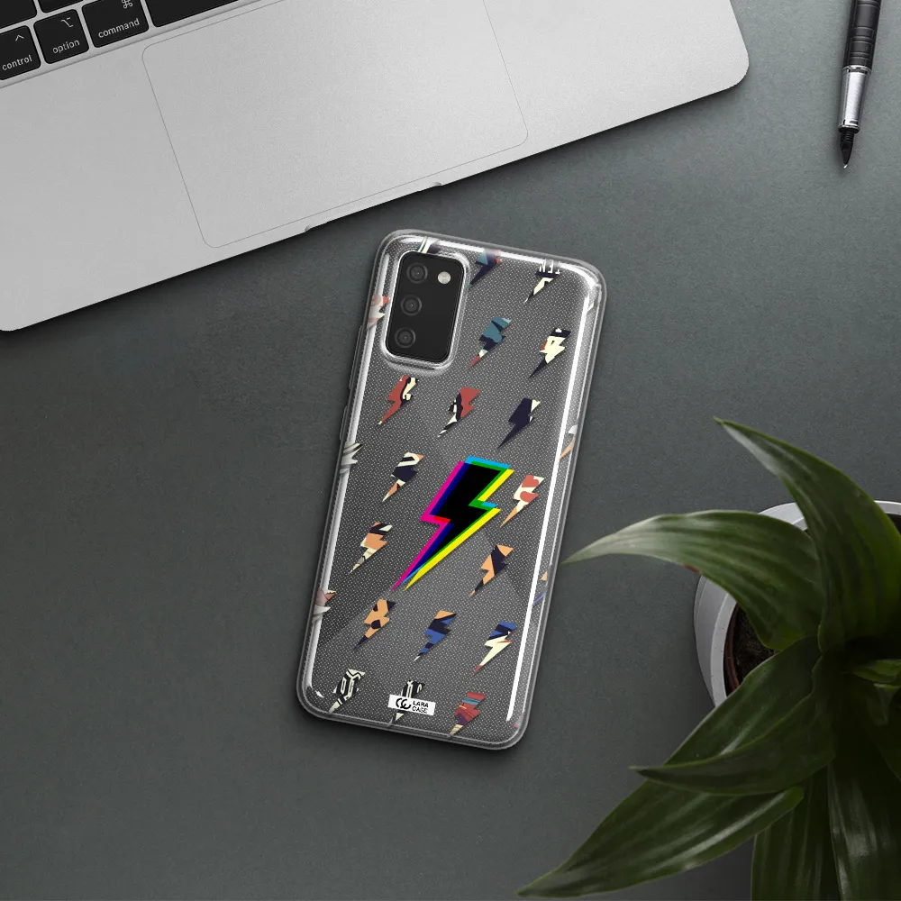 Thunder Glitch Samsung A02S Clear TPU Case