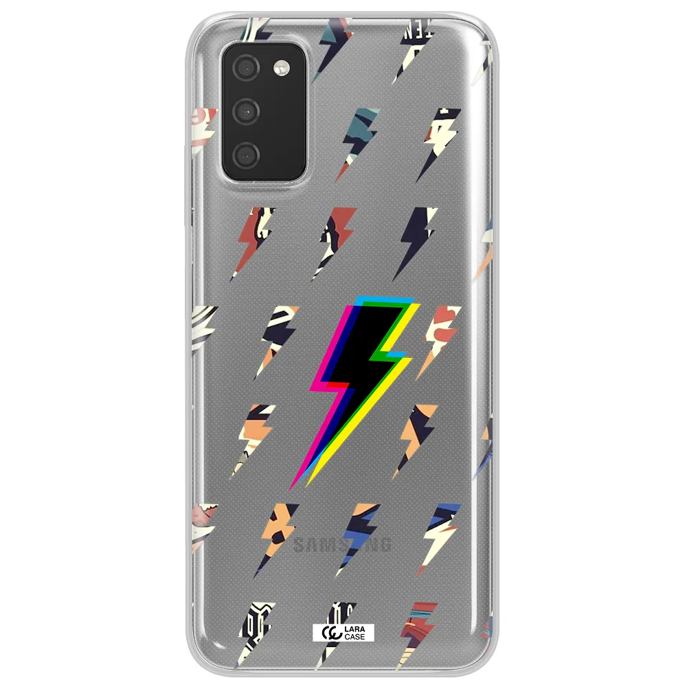 Thunder Glitch Samsung A03S Clear TPU Case