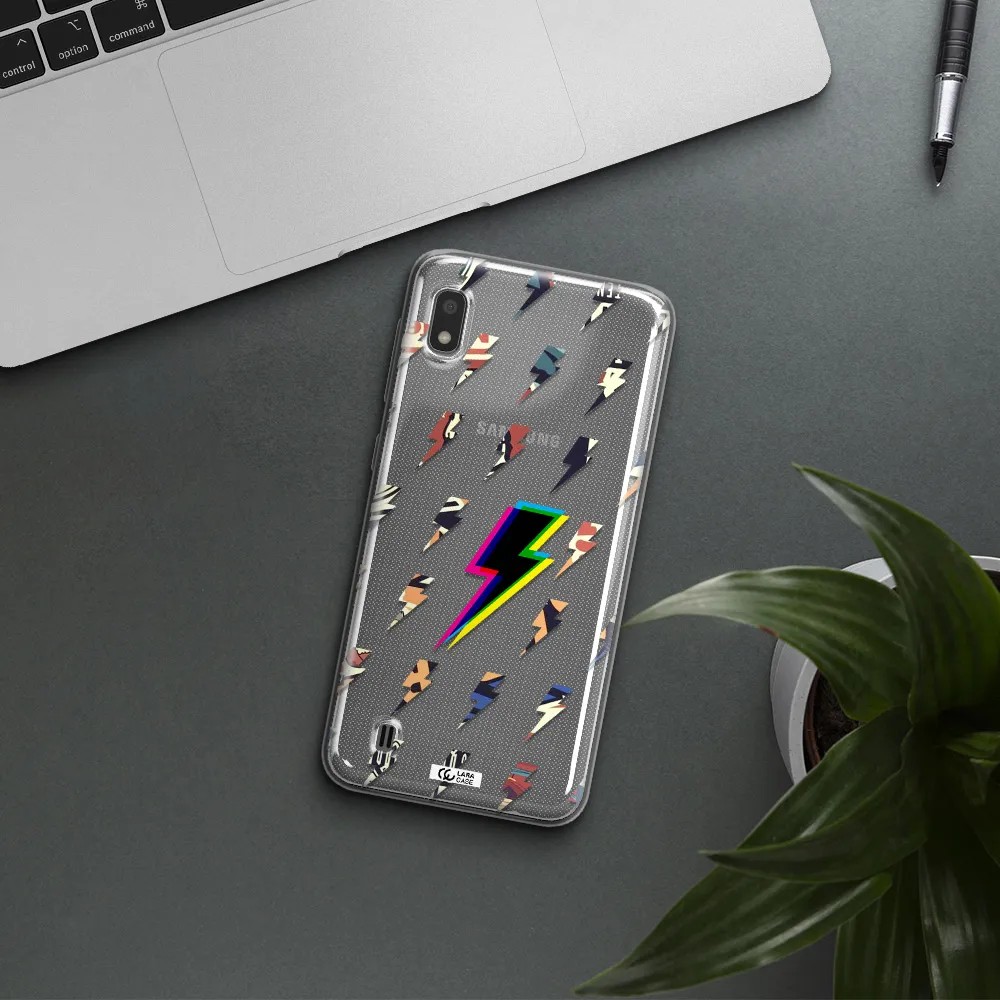 Thunder Glitch Samsung A10 Clear TPU Case