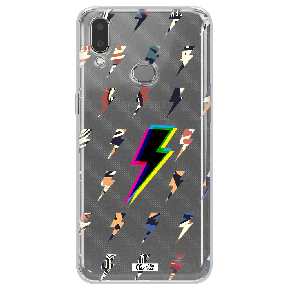 Thunder Glitch Samsung A10S Clear TPU Case
