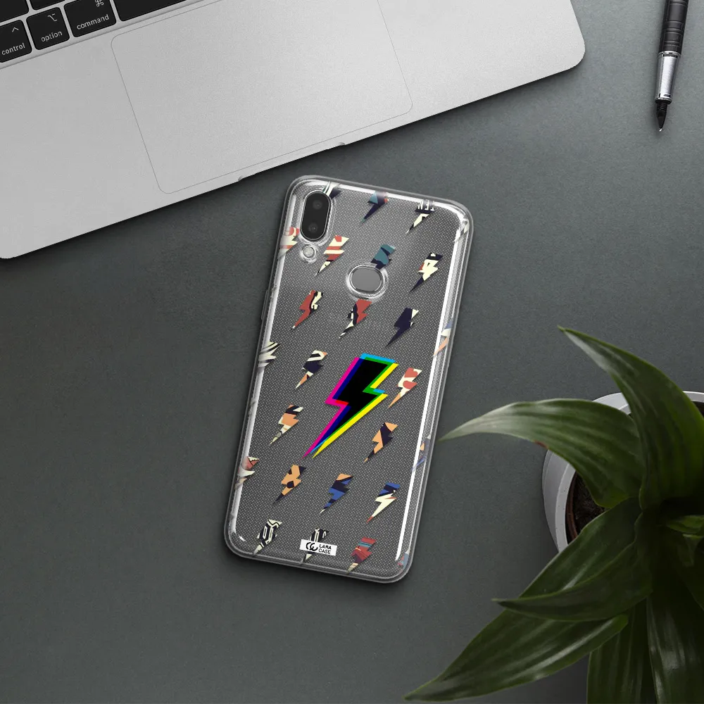 Thunder Glitch Samsung A10S Clear TPU Case