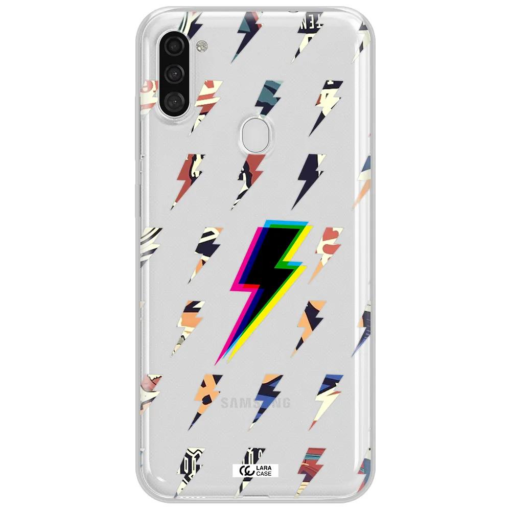 Thunder Glitch Samsung A11 Clear TPU Case