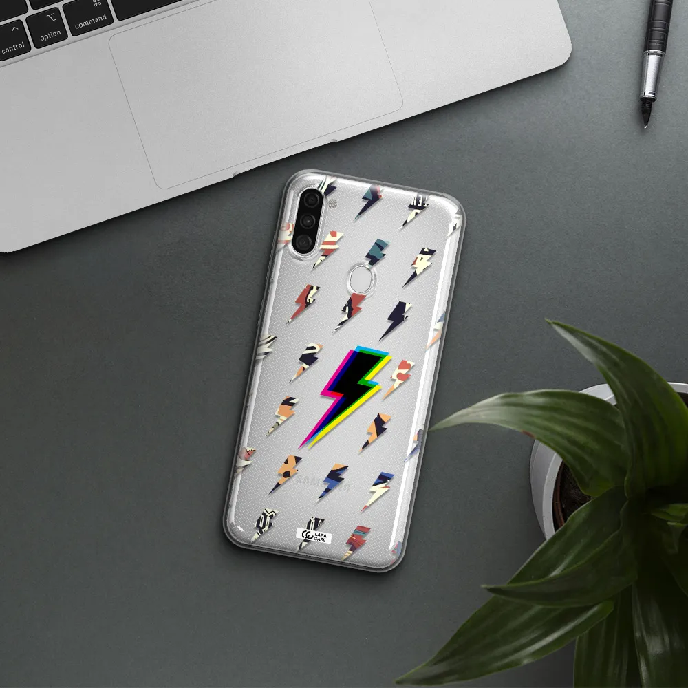 Thunder Glitch Samsung A11 Clear TPU Case