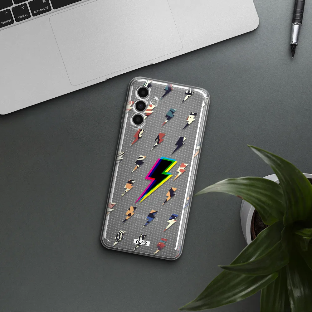 Thunder Glitch Samsung A13 5G Clear Tpu Case