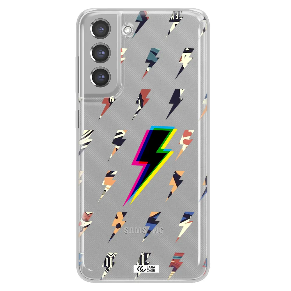 Thunder Glitch Samsung A21 Fe Clear TPU Case