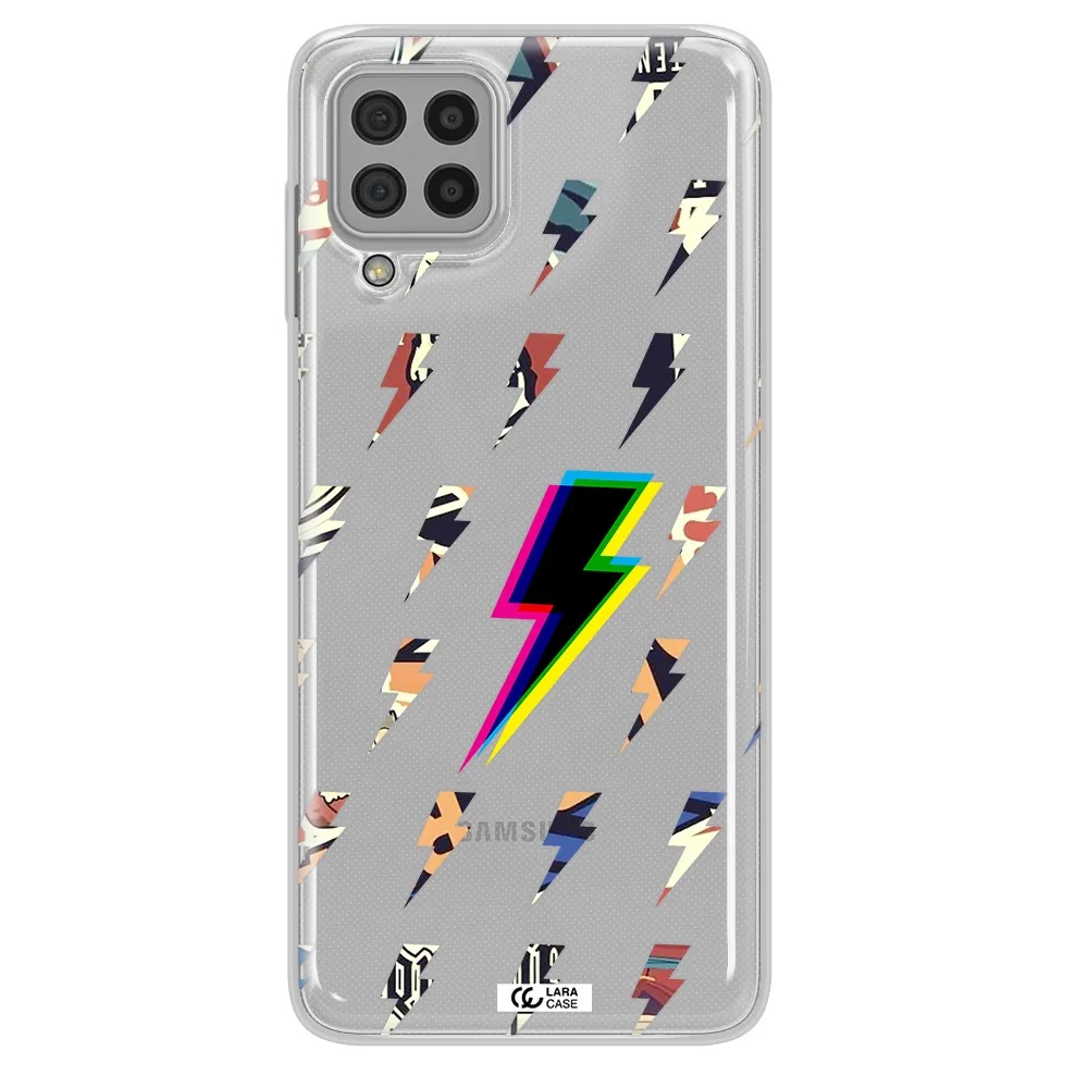 Thunder Glitch Samsung A22 4g Clear TPU Case