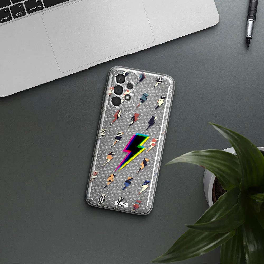 Thunder Glitch Samsung A23 5G Clear Tpu Case