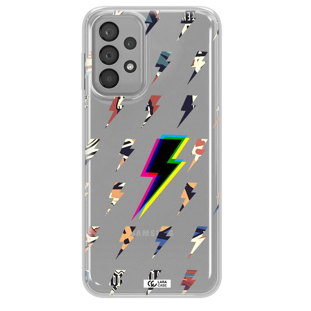 Thunder Glitch Samsung A23 Clear TPU Case