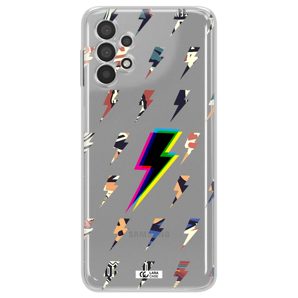 Thunder Glitch Samsung A32 4G Clear Tpu Case
