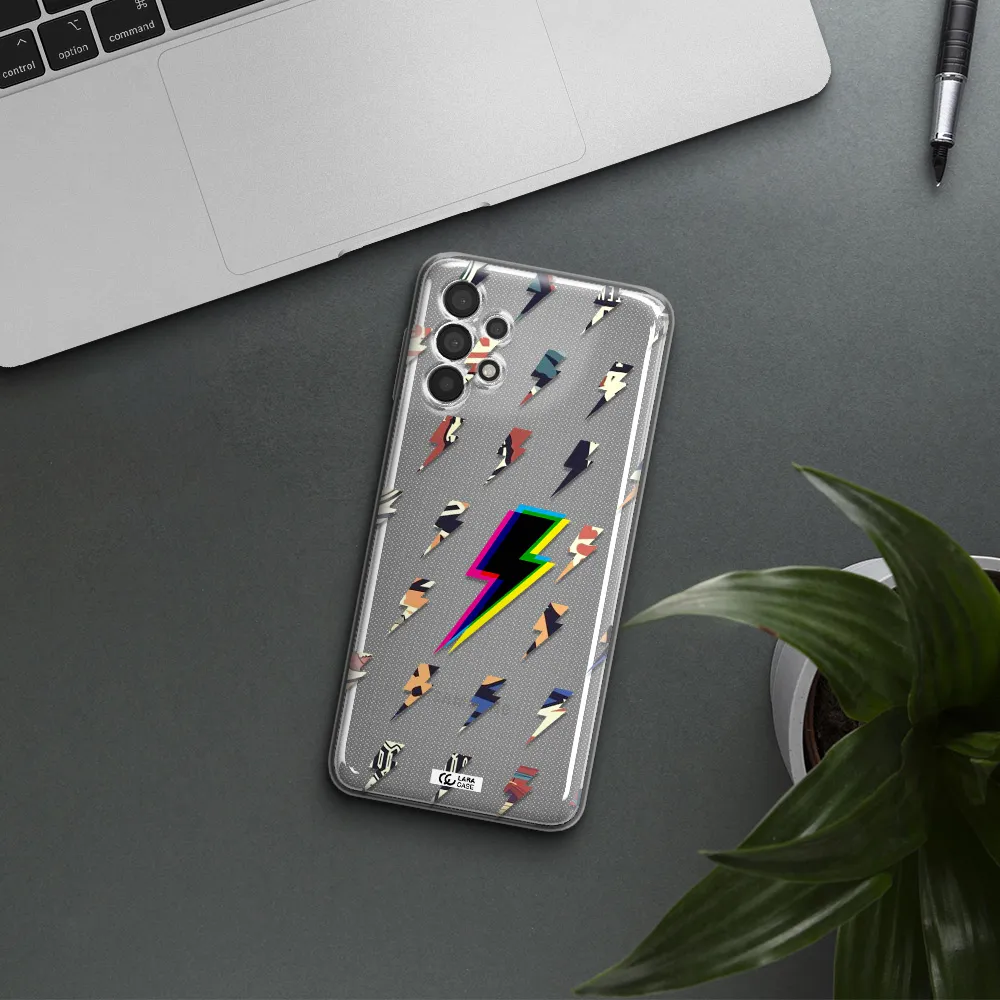 Thunder Glitch Samsung A32 4G Clear Tpu Case