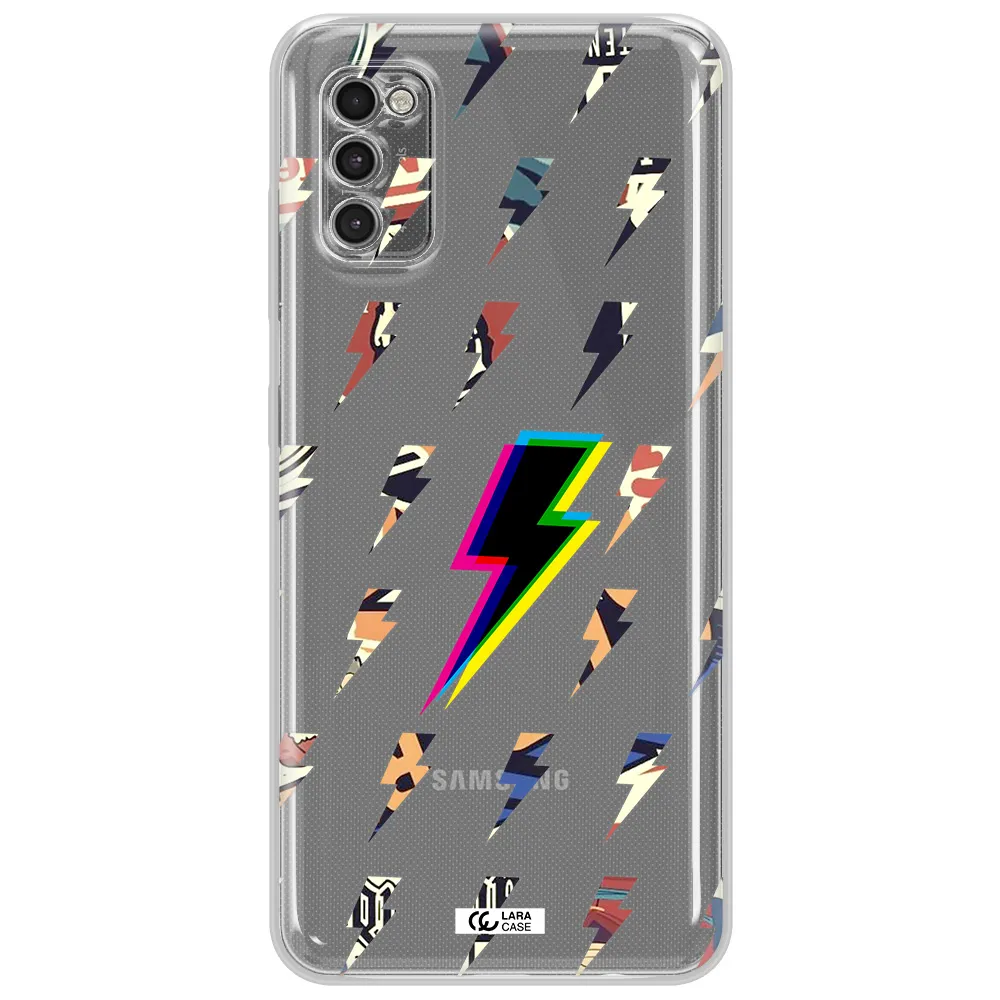 Thunder Glitch Samsung A41 Clear Tpu Case