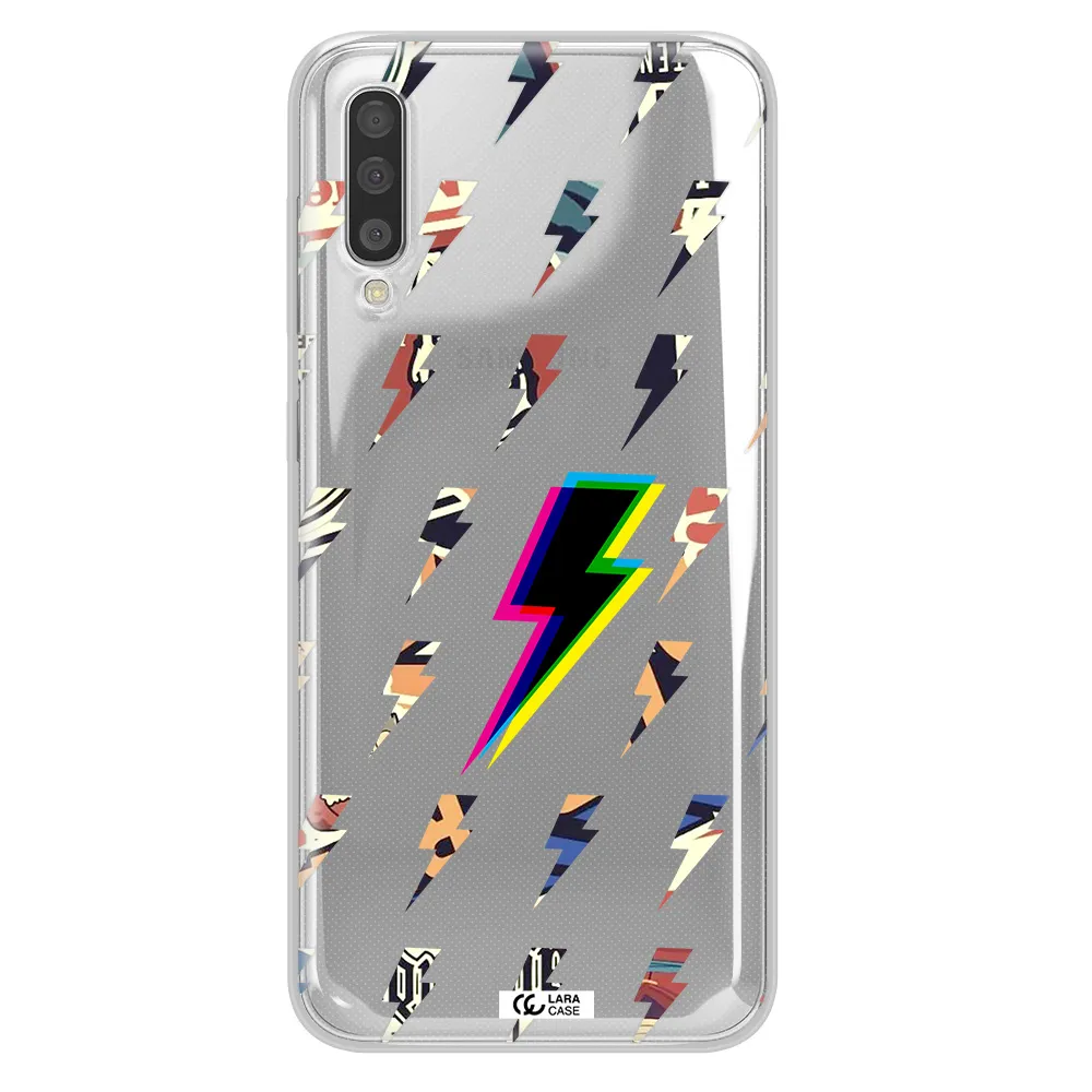 Thunder Glitch Samsung A50 Clear TPU Case