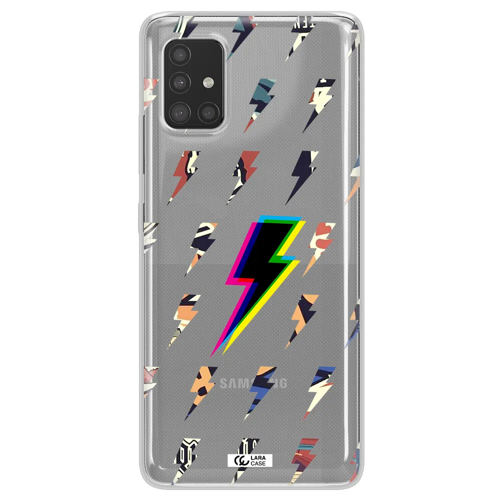 Thunder Glitch Samsung A51 Clear TPU Case