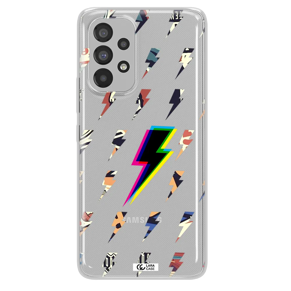 Thunder Glitch Samsung A53 Clear TPU Case