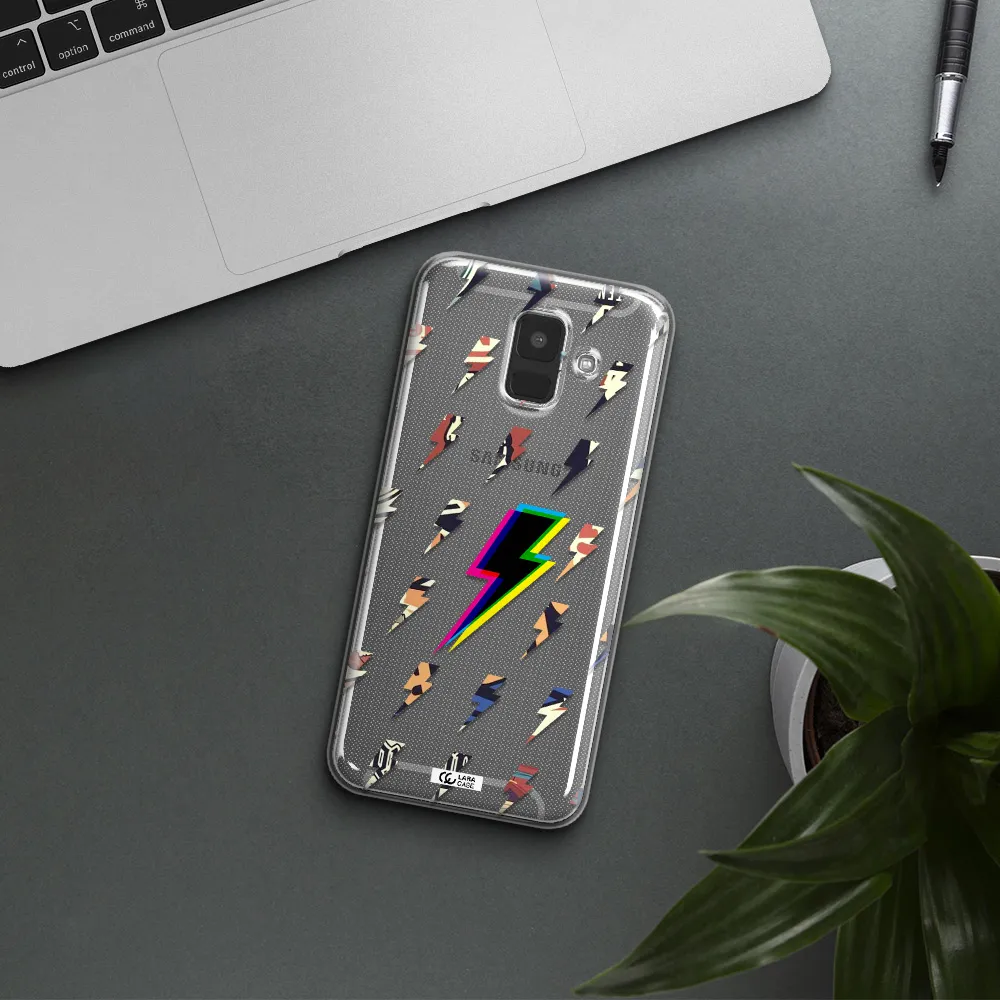 Thunder Glitch Samsung A6 Clear TPU Case