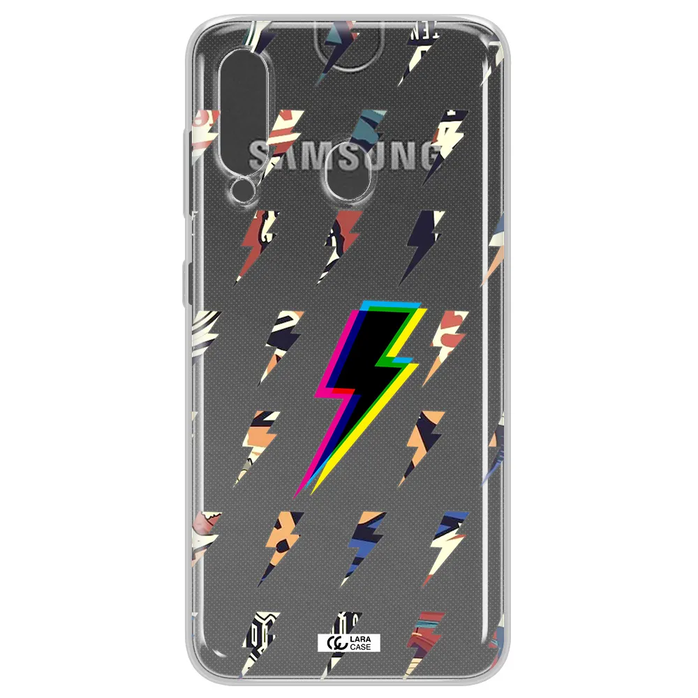 Thunder Glitch Samsung A60 Clear TPU Case