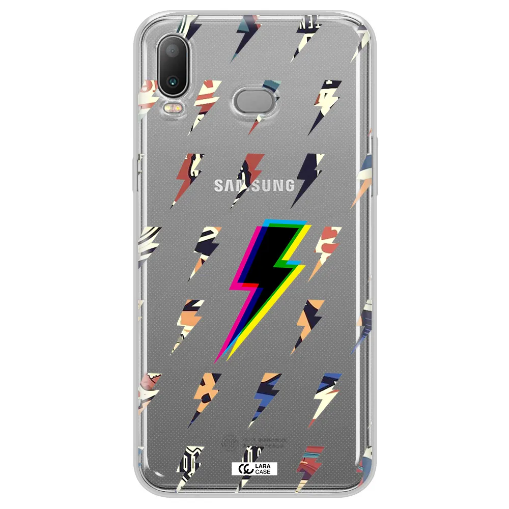 Thunder Glitch Samsung A6S Clear TPU Case
