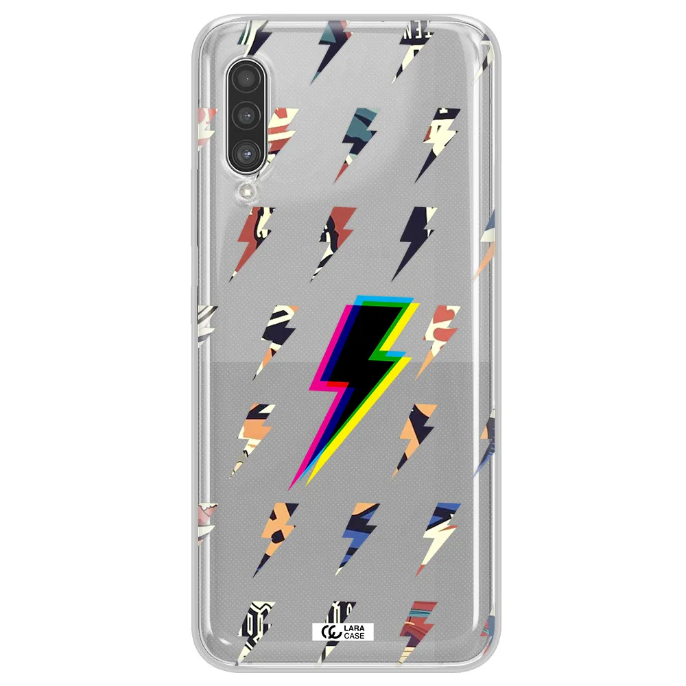 Thunder Glitch Samsung A90 Clear TPU Case