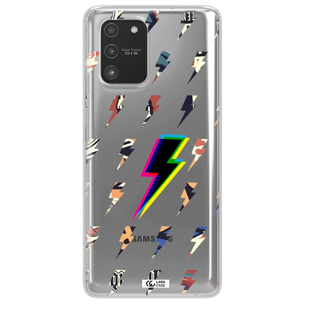 Thunder Glitch Samsung A91 Clear TPU Case