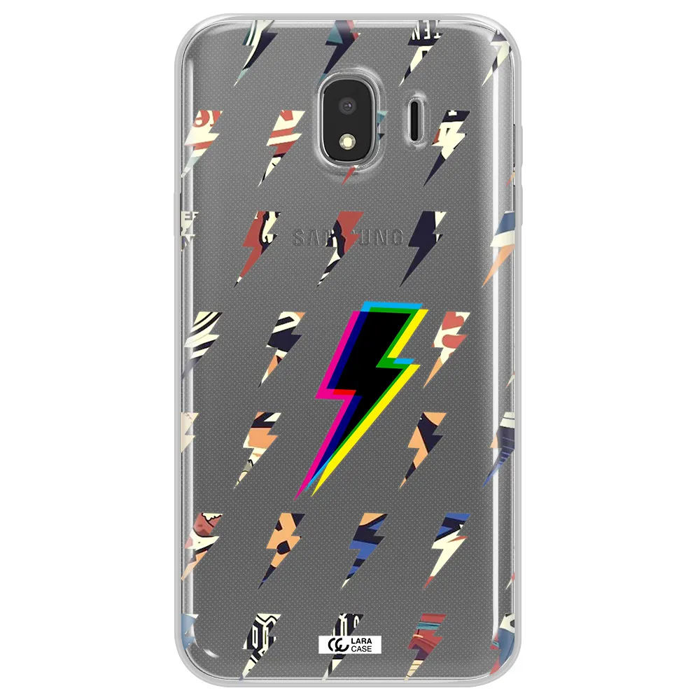 Thunder Glitch Samsung J4 Clear TPU Case
