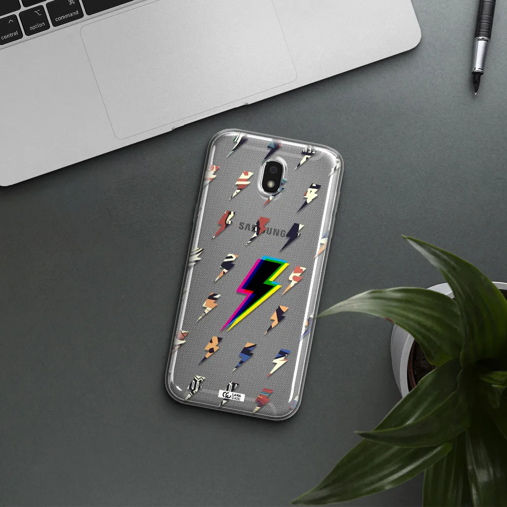 Thunder Glitch Samsung J5 2017 Clear TPU Case