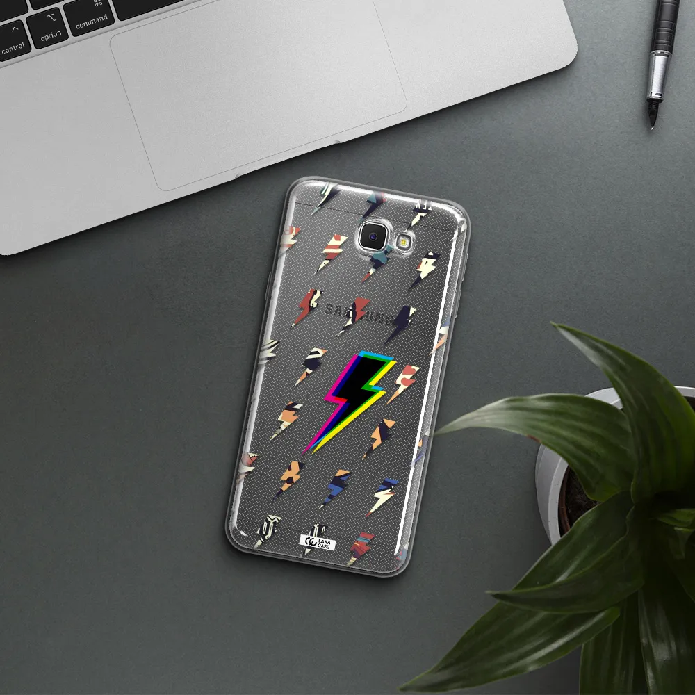 Thunder Glitch Samsung J5 Prime Clear TPU Case