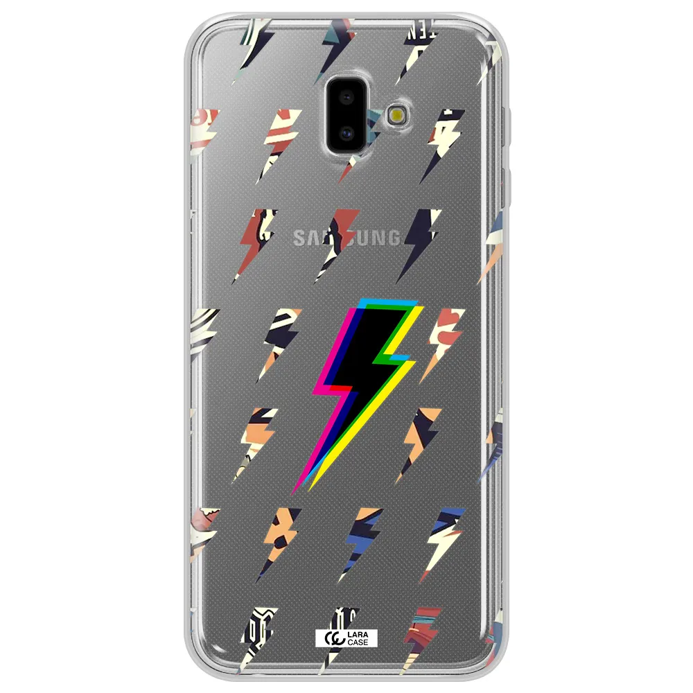 Thunder Glitch Samsung J6 Plus Clear TPU Case