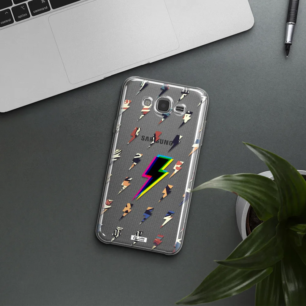 Thunder Glitch Samsung J7 Clear TPU Case