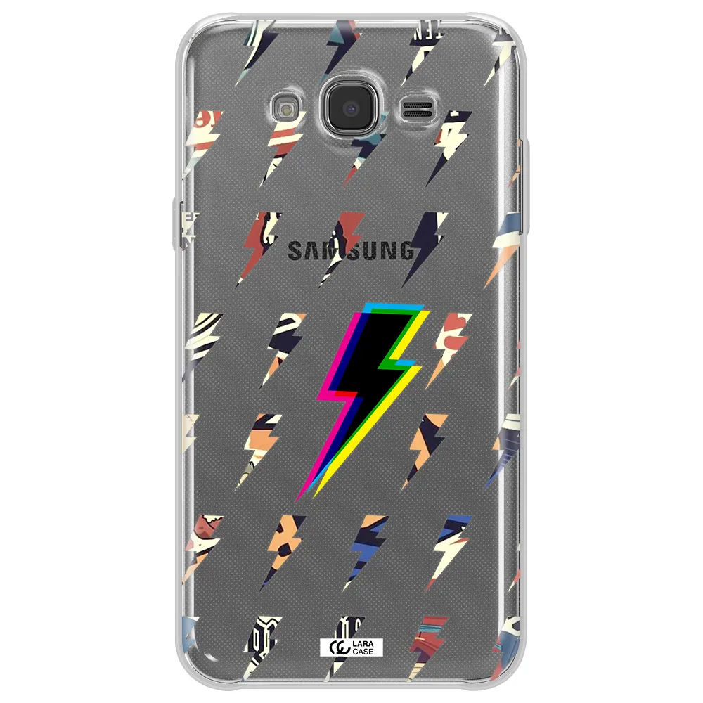 Thunder Glitch Samsung J7 Core Clear TPU Case