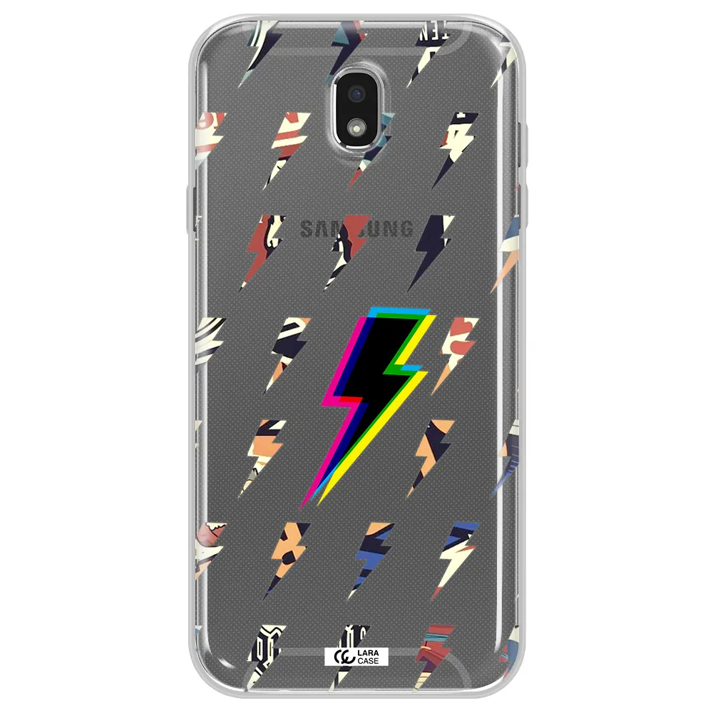 Thunder Glitch Samsung J7 Pro Clear TPU Case