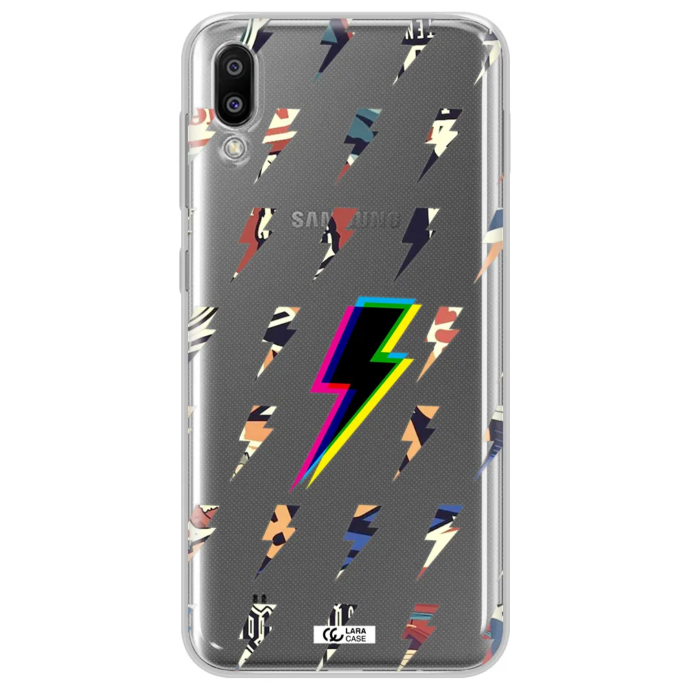 Thunder Glitch Samsung M10 Clear TPU Case
