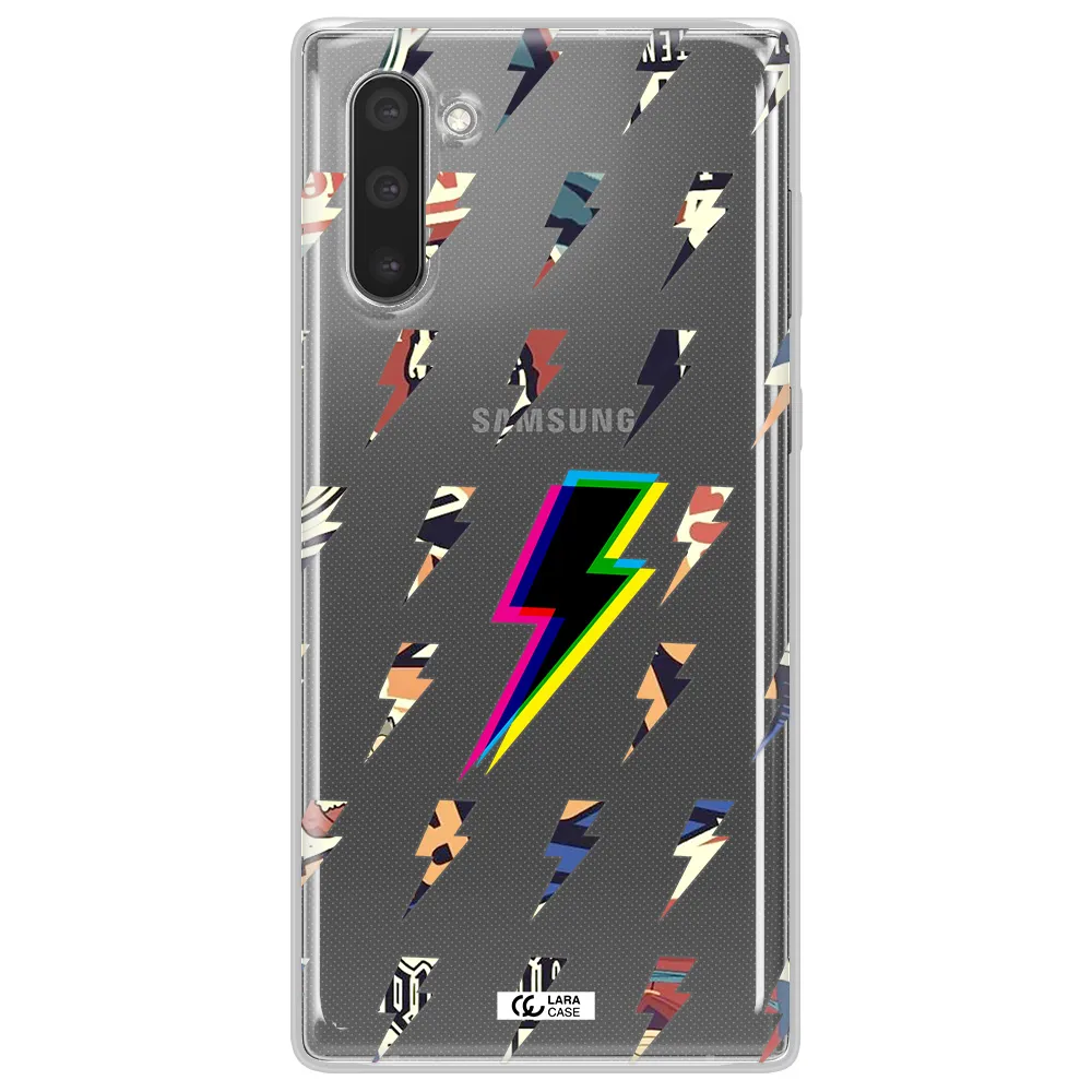 Thunder Glitch Samsung Note 10 Clear TPU Case