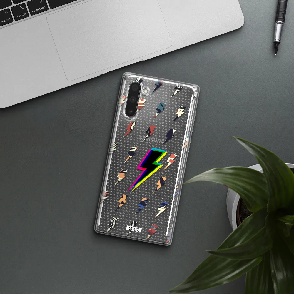 Thunder Glitch Samsung Note 10 Clear TPU Case