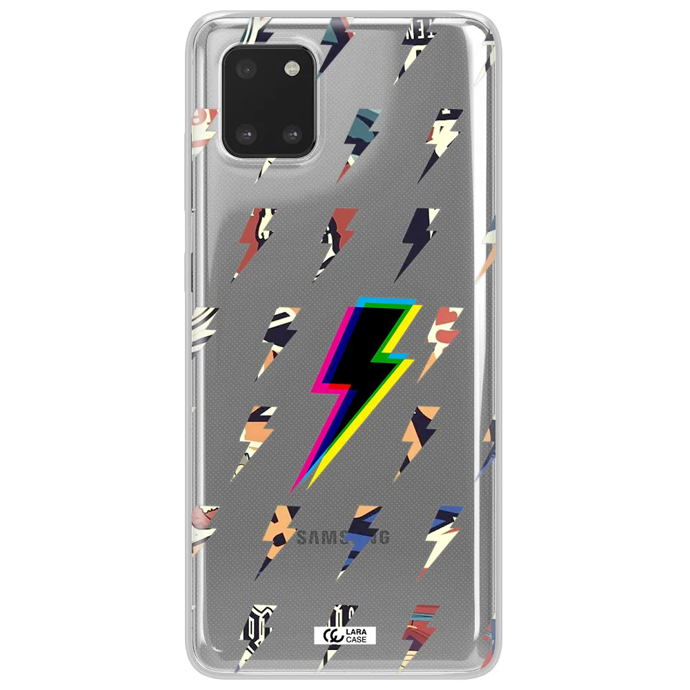 Thunder Glitch Samsung Note 10 Lite Clear TPU Case