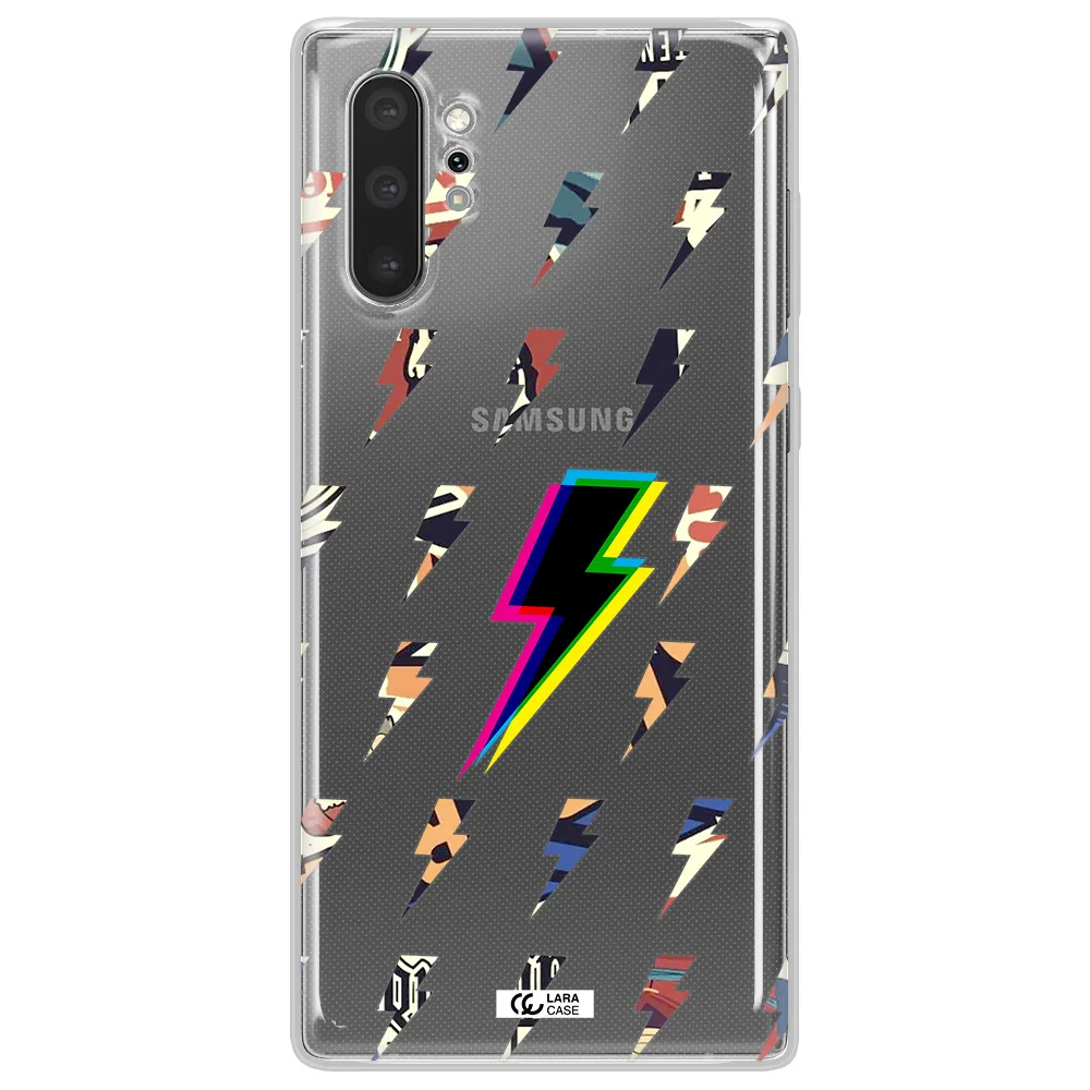 Thunder Glitch Samsung Note 10 Plus Clear TPU Case