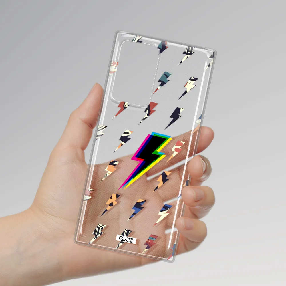 Thunder Glitch Samsung Note 20 Ultra Clear TPU Case