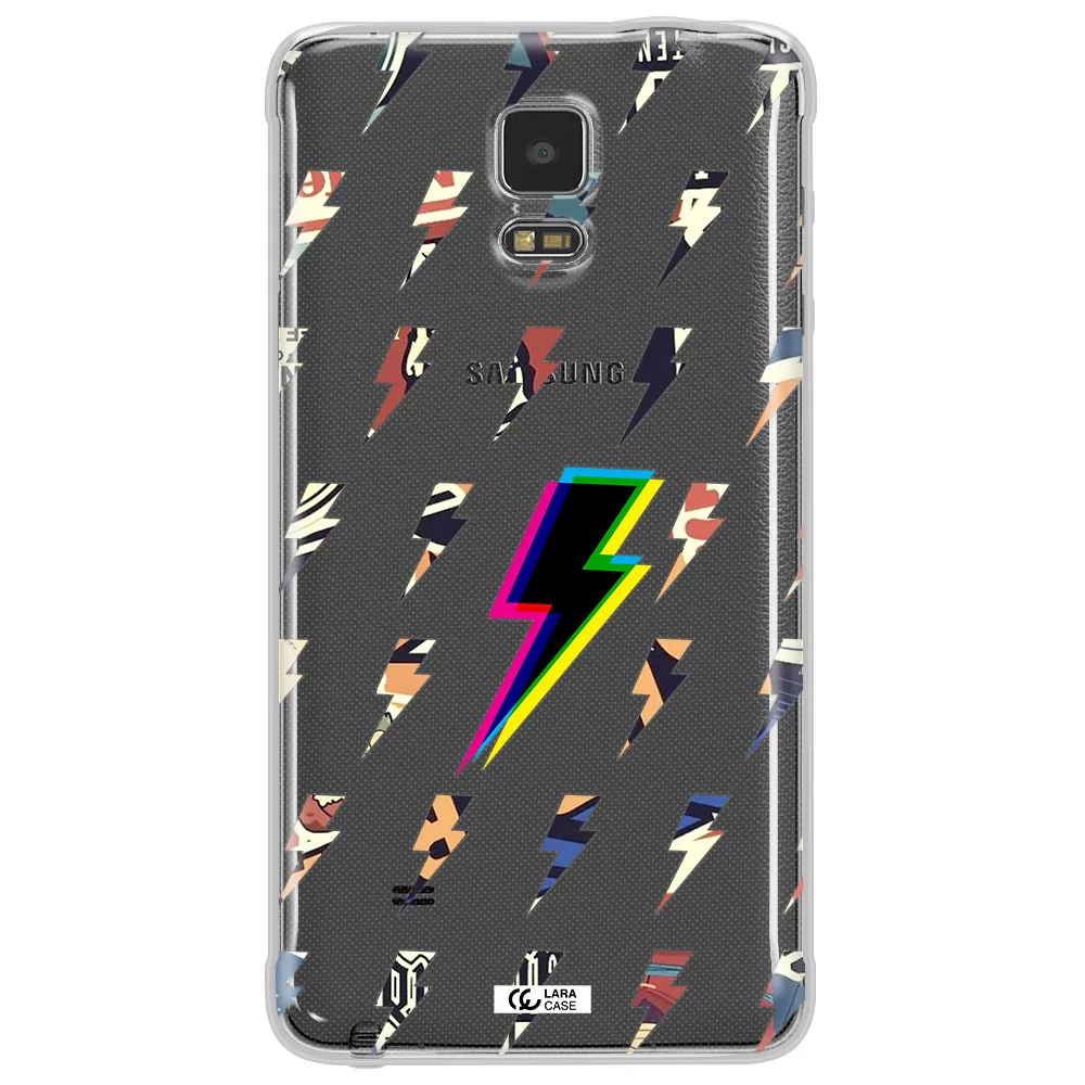Thunder Glitch Samsung Note 4 Clear TPU Case