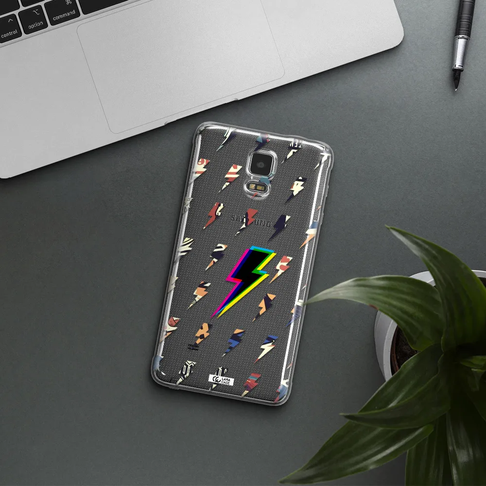 Thunder Glitch Samsung Note 4 Clear TPU Case