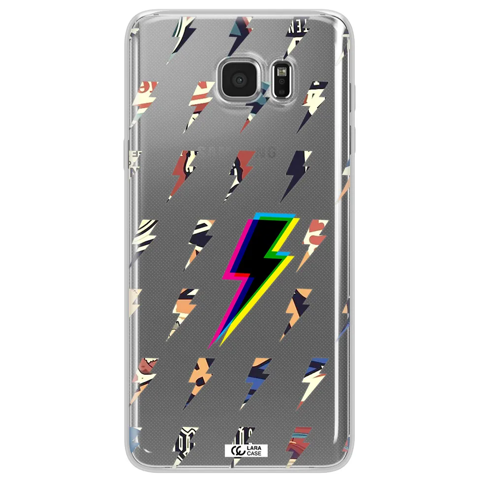 Thunder Glitch Samsung Note 5 Clear TPU Case